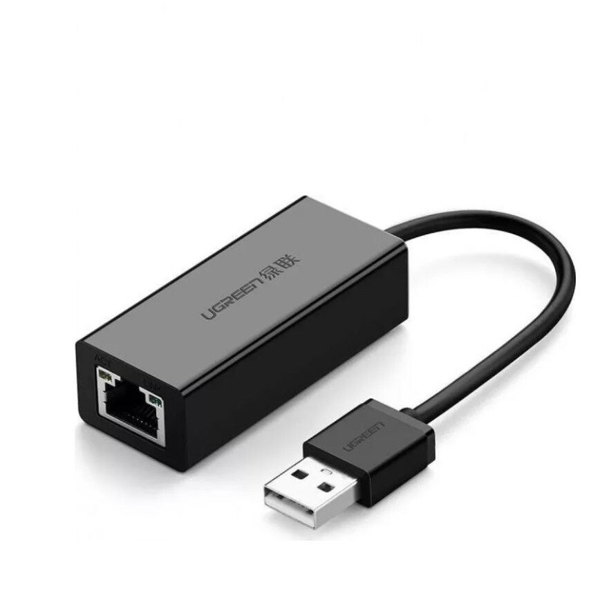 Adaptor de Ethernet Ugreen Usb 2.0 RJ45 Lan Negru thumb