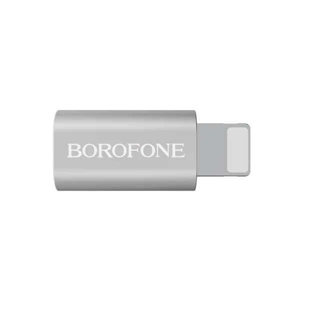 Adaptor Micro Usb to Lightning Borofone BV5 Incarcare si Transfer Argintiu