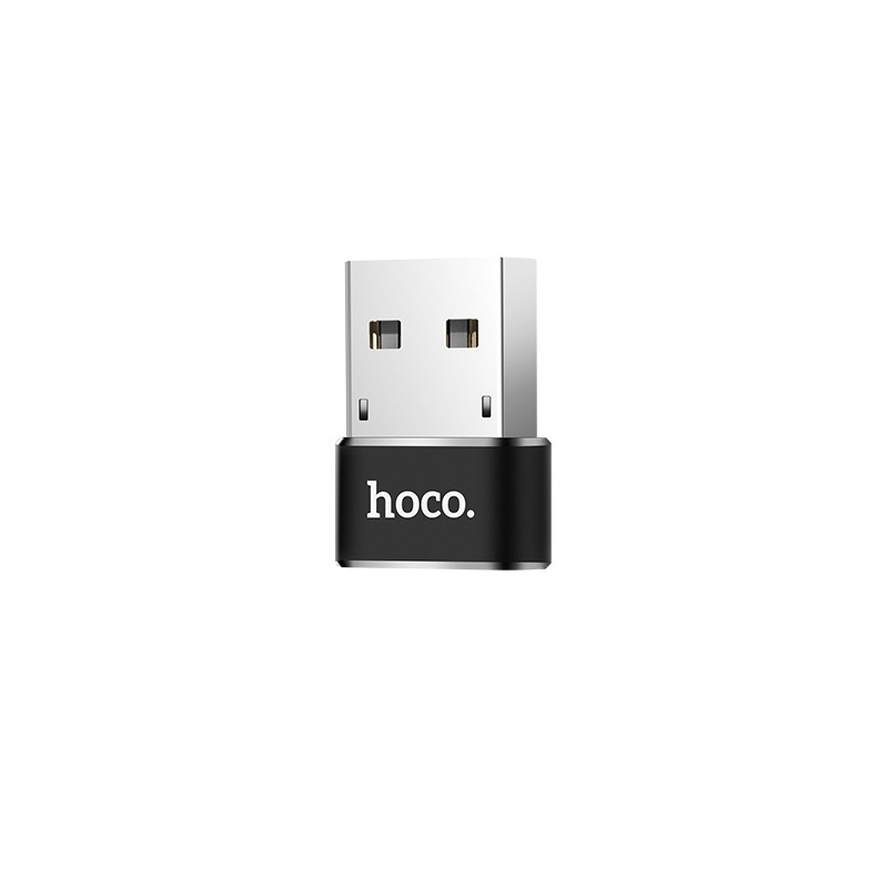Adaptor USB to Type C Hoco UA6 Incarcare si Transfer Negru thumb