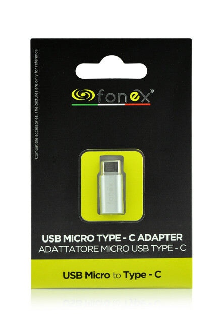 Adaptor Micro Usb-Type C Fonex Alb thumb