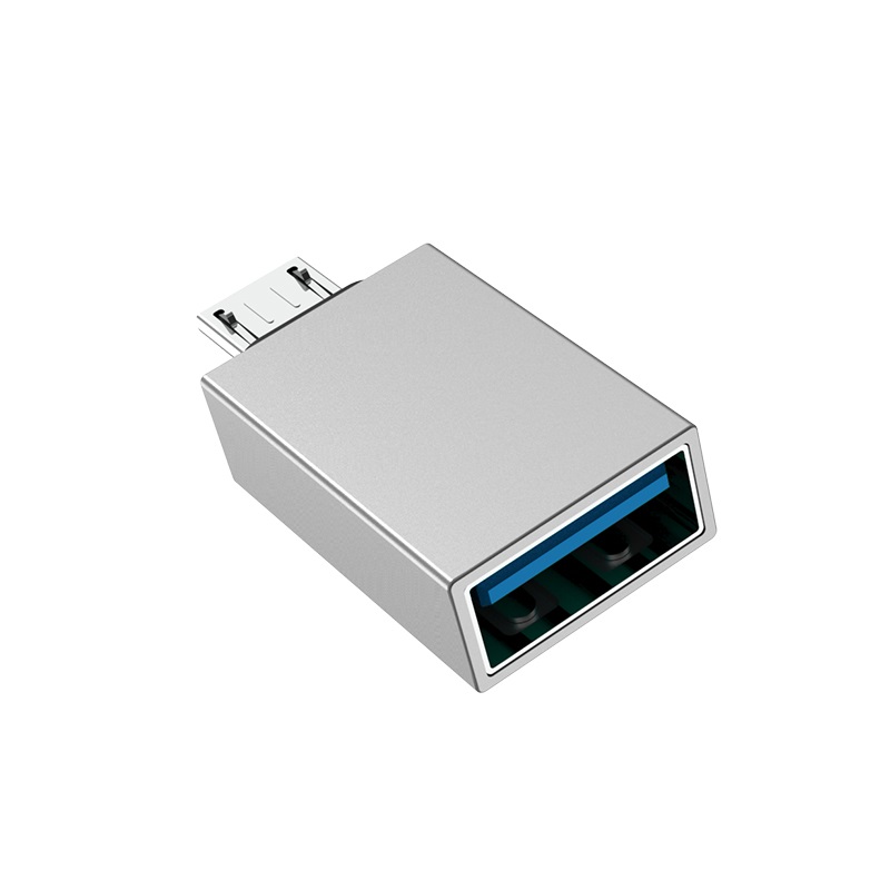 Adaptor OTG MicroUSB to USB Borofone BV2 Incarcare si Transfer Argintiu thumb