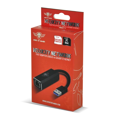 Adaptor Spirit of Gamer Usb 3.0-RJ45 Negru