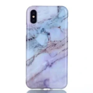 Apple Husa Cover pentru iPhone X/Xs, TPU, Marble, Mov