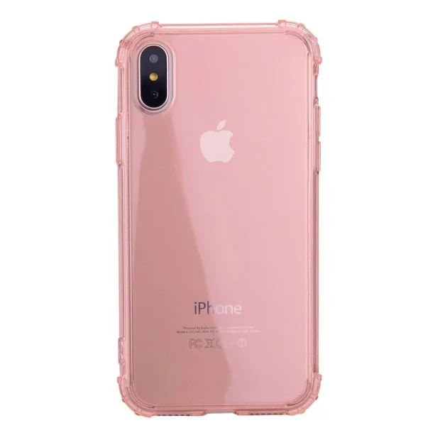 Apple Husa Cover pentru iPhone X/Xs, TPU, Shockproof, Roz