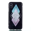 Apple Husa Cover Rhombus pt. iPhone X/Xs, TPU, Marble Negru