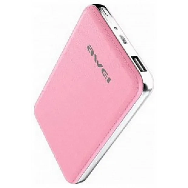 Baterie Externa Awei 10400mAh Leather Effect Roz