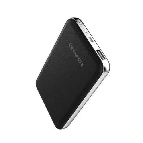 Baterie Externa Awei 10400mAh Leather Effect Negru thumb