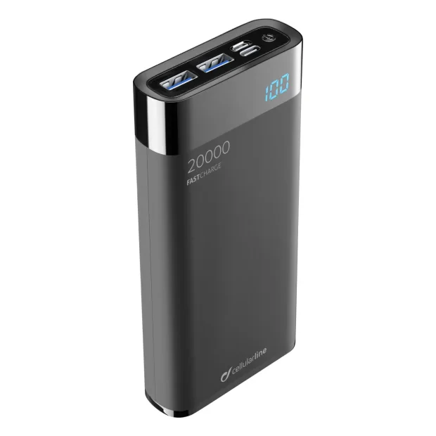 Baterie Externa Cellularline Code:FREEPMANTA20HDK 20000mAh Manta QC 3.0 3xUSB 18W Negru