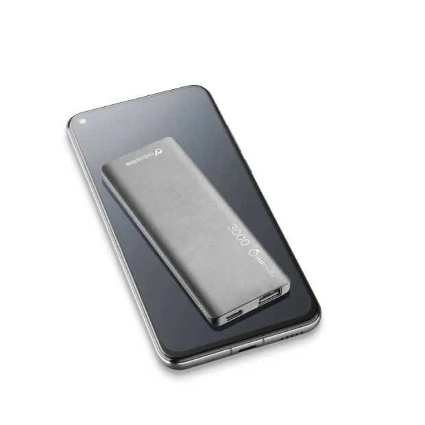 Baterie Externa Cellularline 3000mAh Ultra Slim QC 3.0 1xUSB 10W Negru