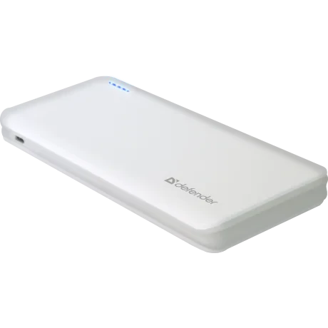 Baterie Externa Defender 10000mAh Tesla 2xUsb 2A Alb