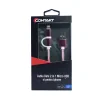 Cablu 2 in 1 lightning + micro usb Roz 1m