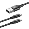 Cablu Date 2in1 Baseus  Micro Usb + Type C 3A 1.2m Negru