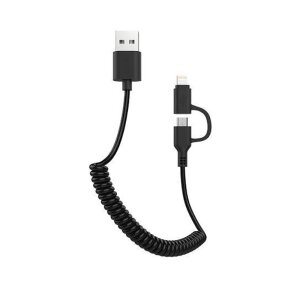 Cablu Date 2in1 Micro USB+ Lightning Awei 1m Negru