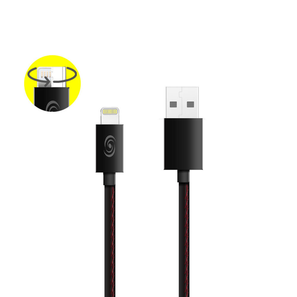 Cablu Date 2in1 Micro Usb+Lightning Fonex 1m Negru thumb