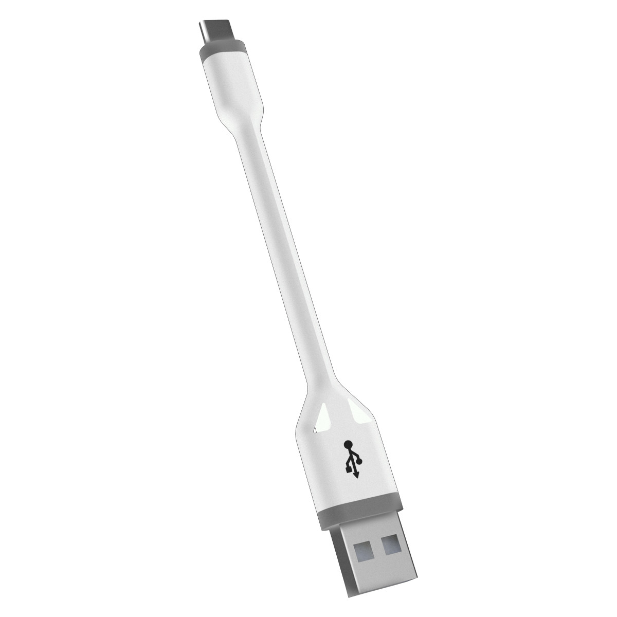 Cablu Date Ksix Usb la Type C 10cm Alb thumb