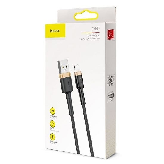 Cablu Date Lightning Baseus Cafule  2A 3m Negru-Auriu thumb