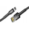 Cablu Date Lightning Baseus Cafule Special Edition  2.4A 1m Negru