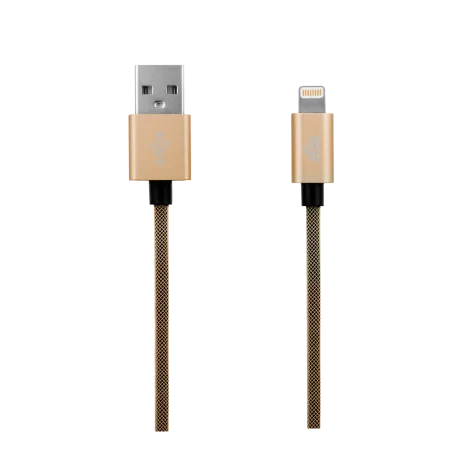 Cablu Date Lightning Ego  3.4A 0.3m Auriu