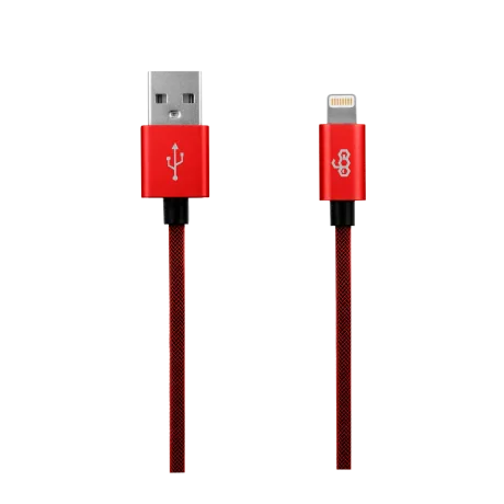 Cablu Date Lightning Ego  3.4A 0.3m Rosu