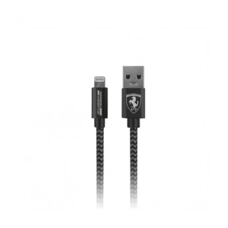 Cablu Date Lightning Ferrari Nylon FETCNYDG Textil 1.5m Dark Grey