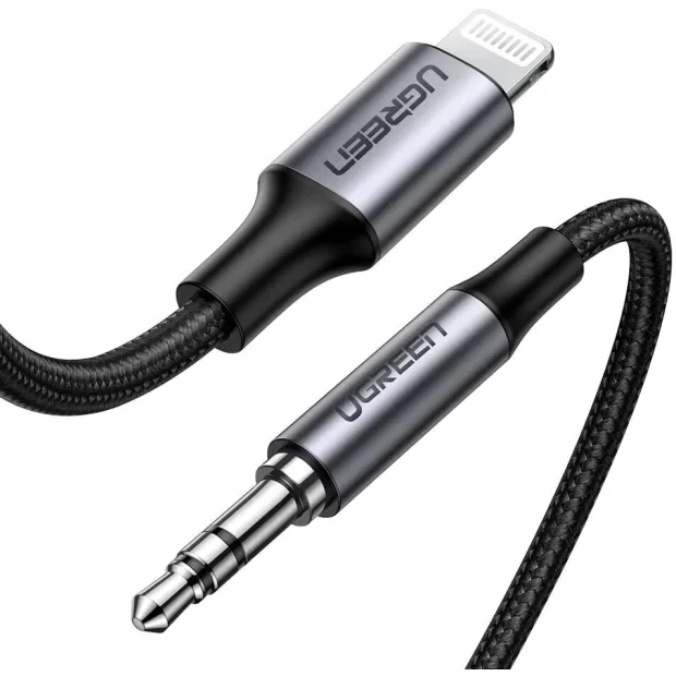 Cablu Date Lightning Ugreen Ouput Jack 3.5mm 1m Negru