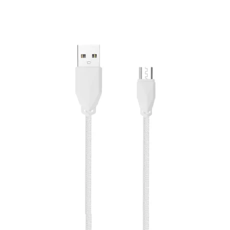 Cablu Date Micro Usb Awei Textil 1m Alb