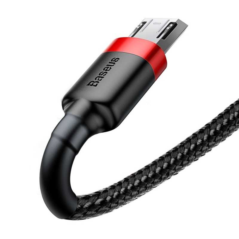 Cablu Date Micro Usb Baseus Cafule  2.4A 0.5m Negru thumb