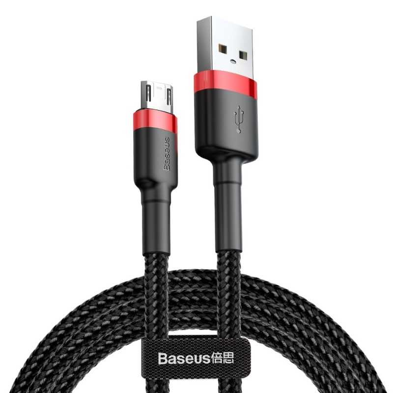 Cablu Date Micro Usb Baseus Cafule  2.4A 0.5m Negru thumb