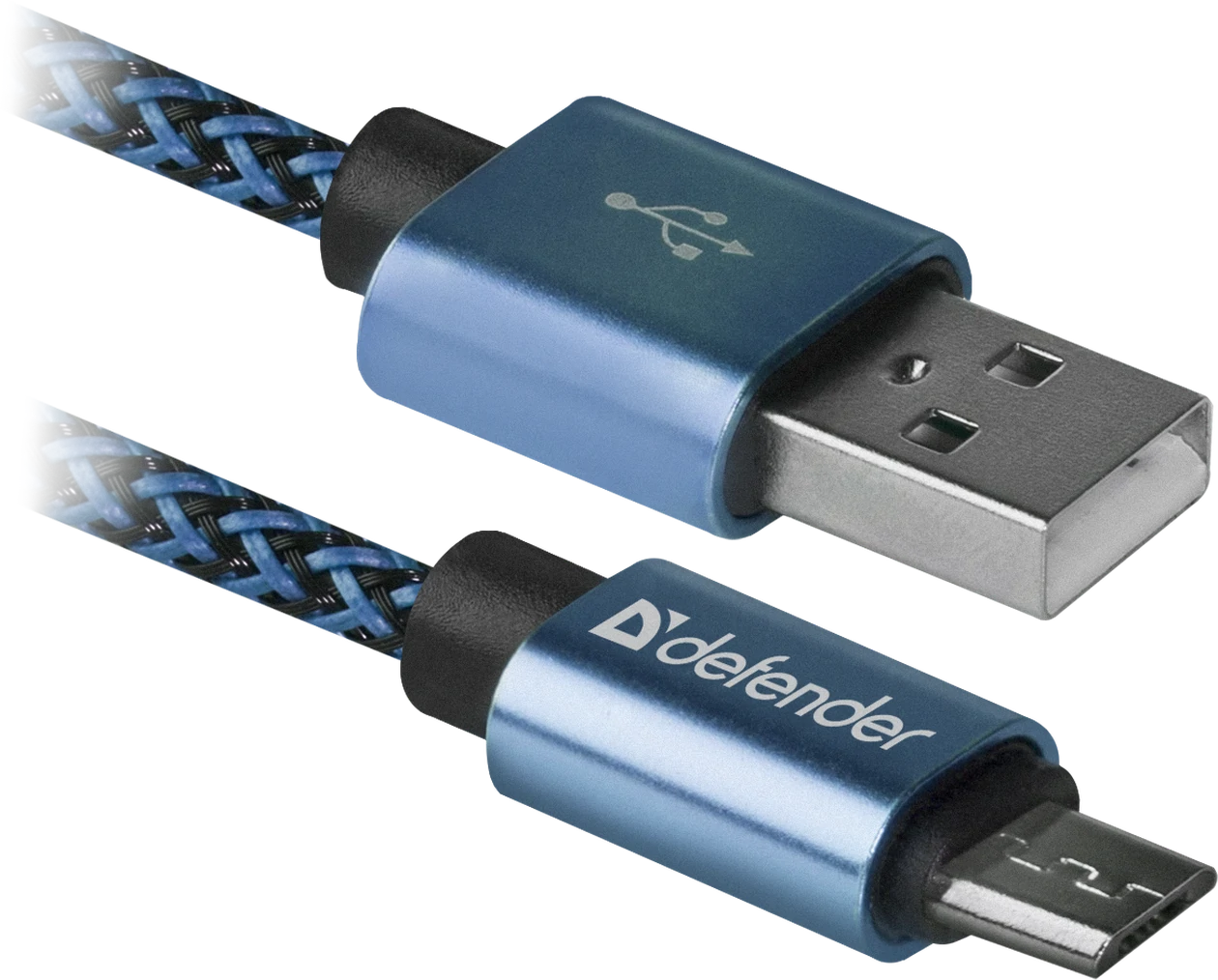 Cablu Date Micro Usb Defender PRO USB2.0 2.1A 1m Albastru thumb