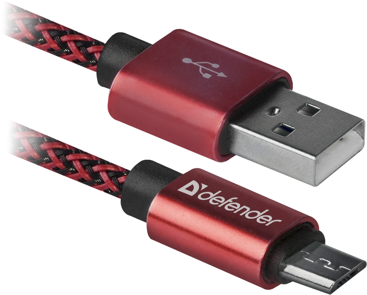 Cablu Date Micro Usb Defender PRO USB2.0 2.1A 1m Rosu thumb