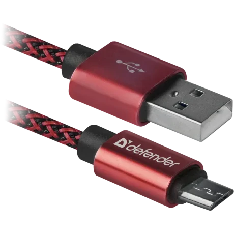 Cablu Date Micro Usb Defender PRO USB2.0 2.1A 1m Rosu