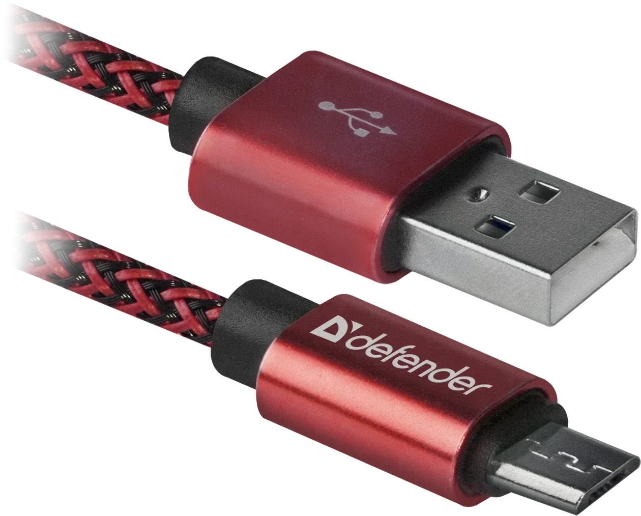 Cablu Date Micro Usb Defender PRO USB2.0 2.1A 1m Rosu