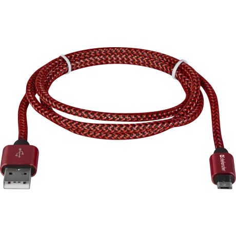 Cablu Date Micro Usb Defender PRO USB2.0 2.1A 1m Rosu