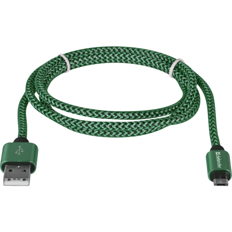 Cablu Date Micro Usb Defender USB08-03T PRO USB2.0 2.1A 1m Verde
