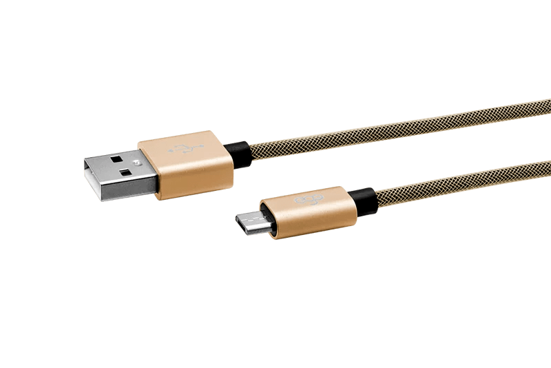 Cablu Date Micro Usb Ego  3A 0.3m Auriu thumb