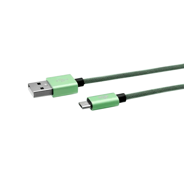 Cablu Date Micro Usb Ego  3A 0.3m Verde