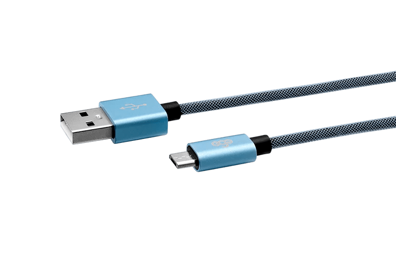 Cablu Date Micro Usb Ego  3A 0.3m Albastru thumb