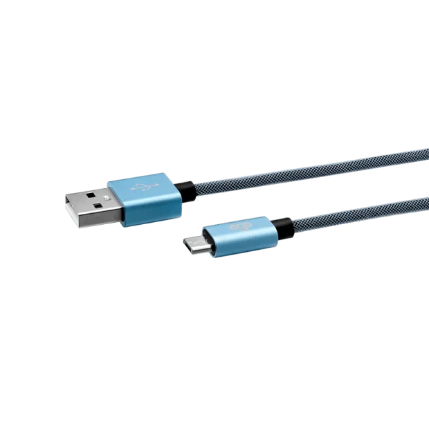 Cablu Date Micro Usb Ego  3A 0.3m Albastru