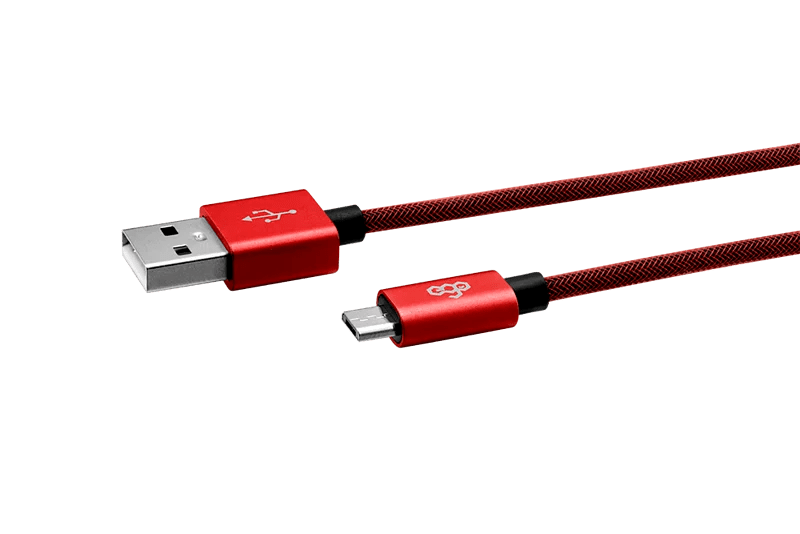 Cablu Date Micro Usb Ego  3A 0.3m Rosu thumb