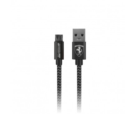 Cablu Date Micro Usb Ferrari Nylon FETCNYUDG Textil 1.5m Dark Grey thumb