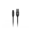 Cablu Date Micro Usb Ferrari Nylon FETCNYUDG Textil 1.5m Dark Grey