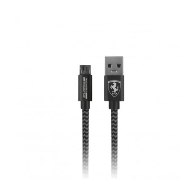Cablu Date Micro Usb Ferrari Nylon FETCNYUDG Textil 1.5m Dark Grey
