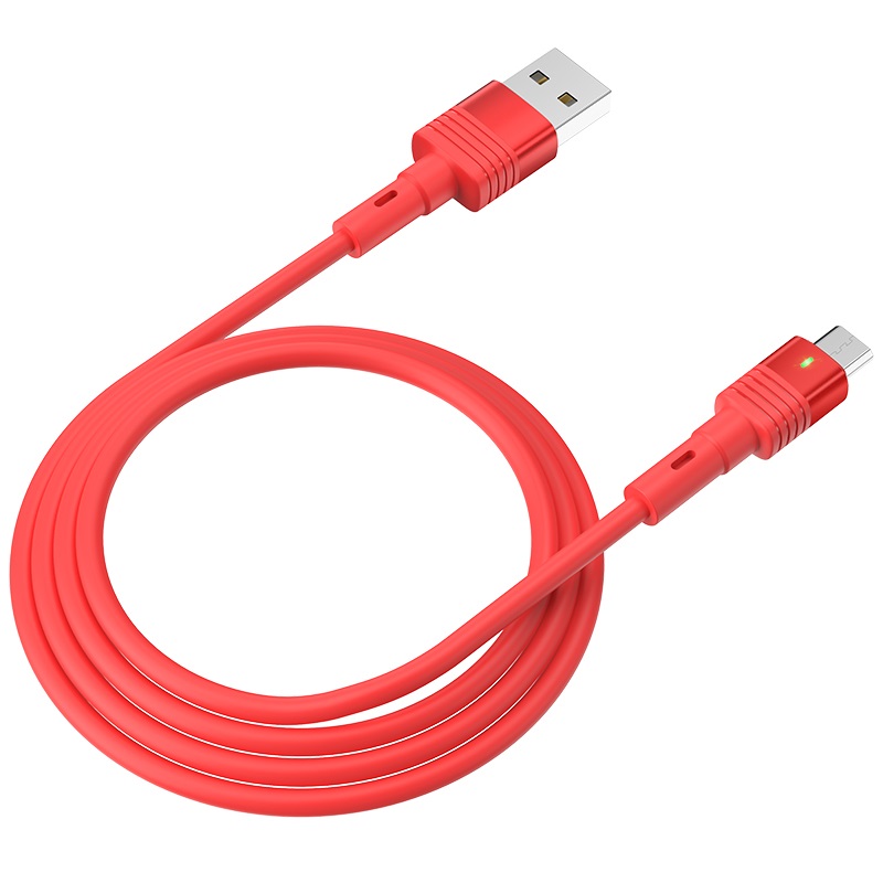 Cablu Date Micro Usb Hoco U82 Cool Grace Silicon 1.2m Rosu thumb