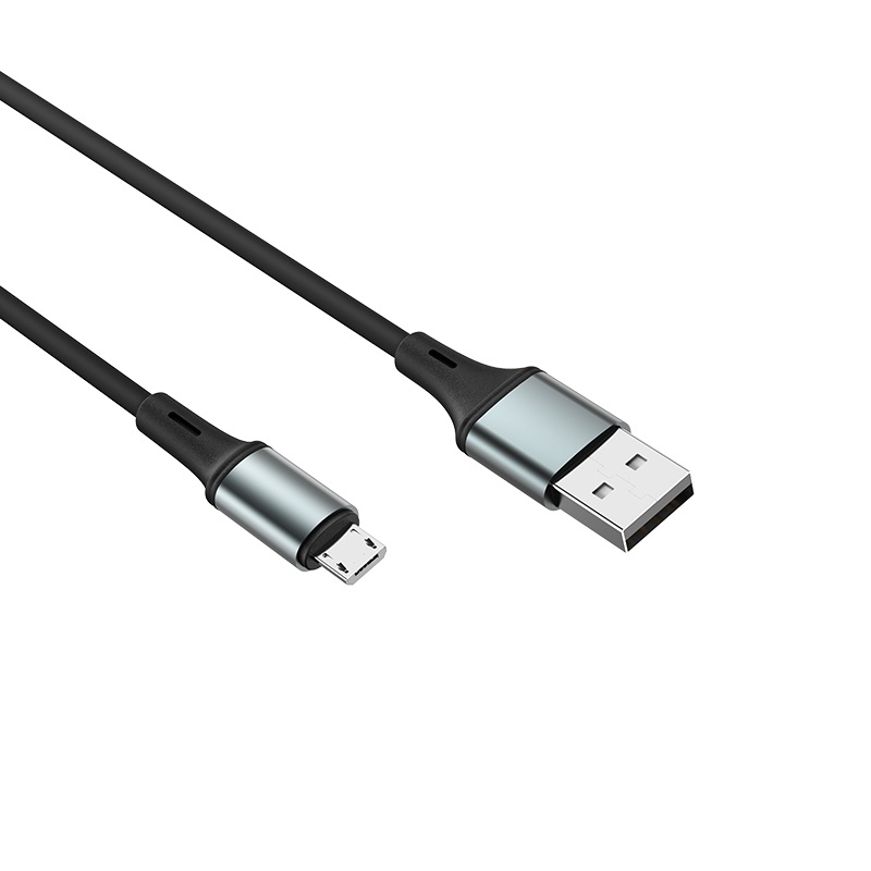 Cablu Date Micro Usb - Lightning Borofone BU24 Cool Silicone 1.2m Negru thumb