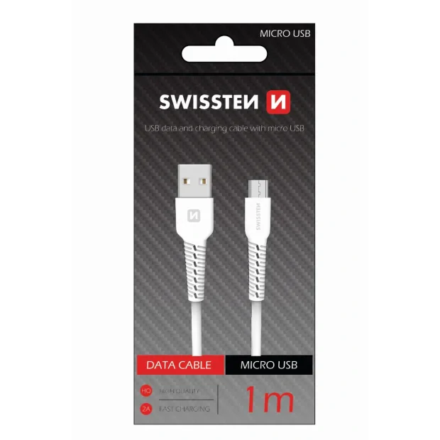 Cablu Date Micro Usb Swissten 1m Alb
