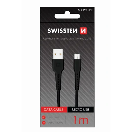 Cablu Date Micro Usb Swissten 1m Negru