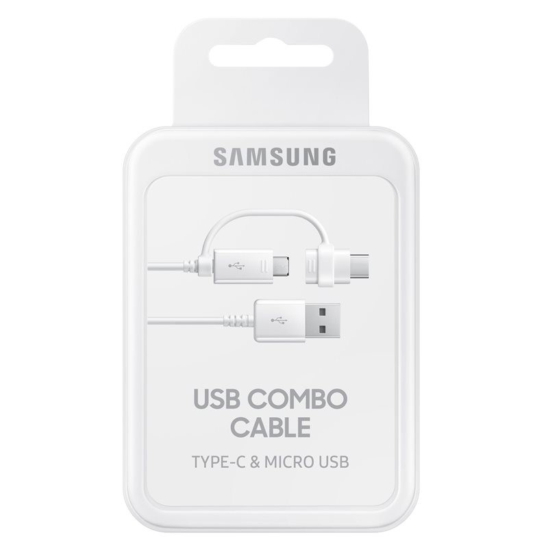 Cablu Date Samsung Combo Micro Usb-Type C 1.5m Alb thumb