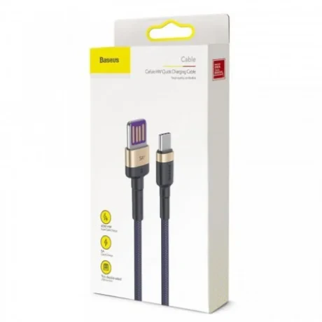 Cablu Date Type C Baseus Cafule QC 3.0 40W 5A 1m Albastru