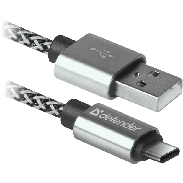 Cablu Date Type C Defender USB09-03T PRO USB2.0 2.1A 1m Alb