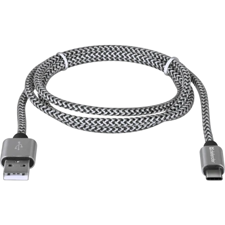 Cablu Date Type C Defender USB09-03T PRO USB2.0 2.1A 1m Alb